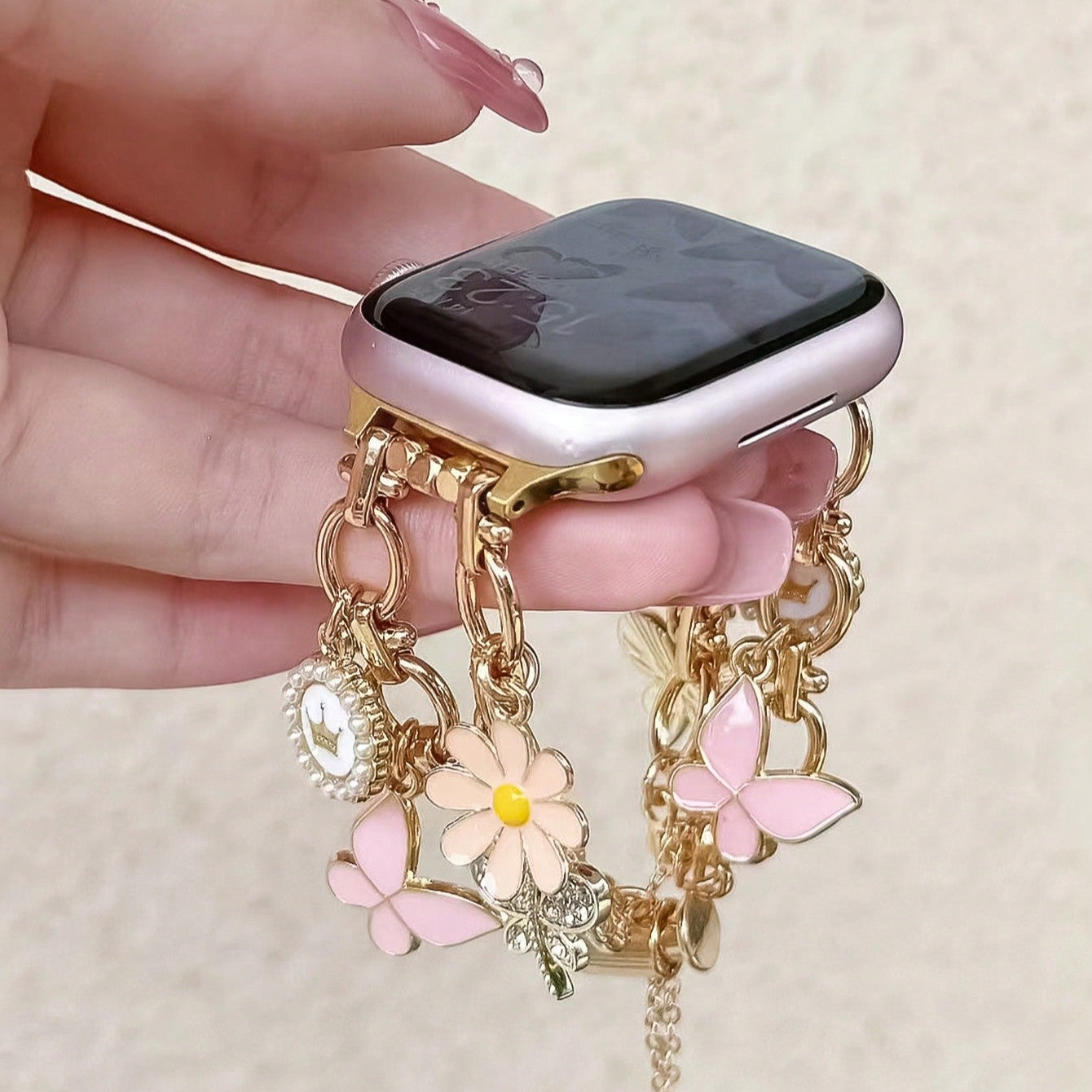 Daisy Floral Adjustable Watch Strap for Apple Watch