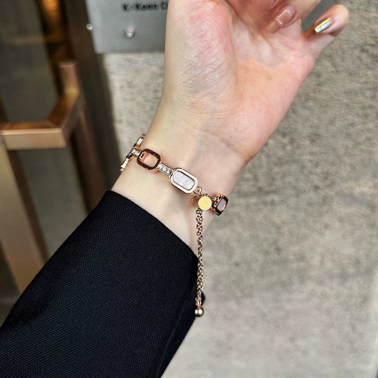 Suitable for Apple Watch Square Beimu Inlaid Diamond Bracelet Watch Strap