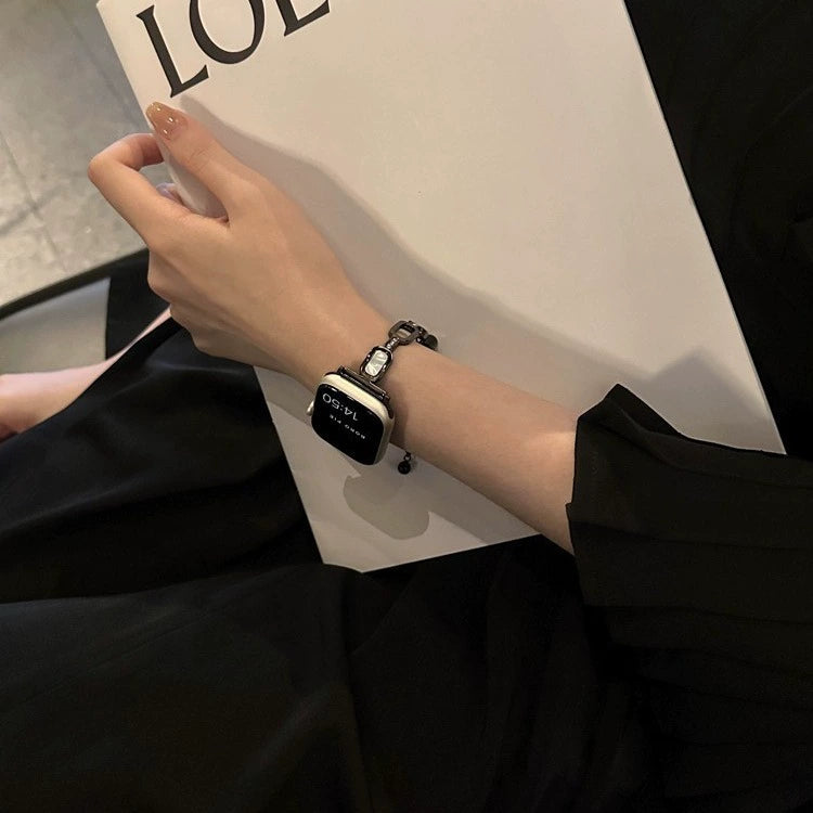 Suitable for Apple Watch Square Beimu Inlaid Diamond Bracelet Watch Strap