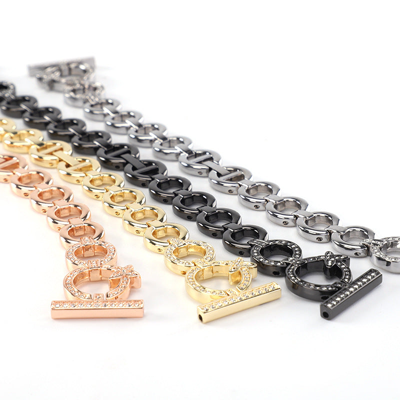 Fashionable & Elegant Watch Strap,Durable Material, Adjustable Length, Shiny Decorations,Universal Compatibility & Comfort Fit